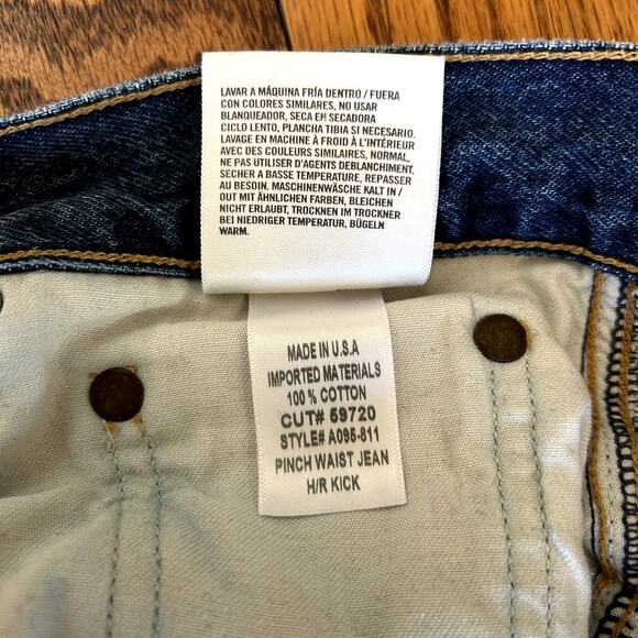 AGolde Blue Pinch Waist High Rise Kick Flare Jeans Size 29 - Picture 9 of 14